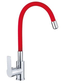 Смеситель для кухни Haiba HB70112-6 красный/хром